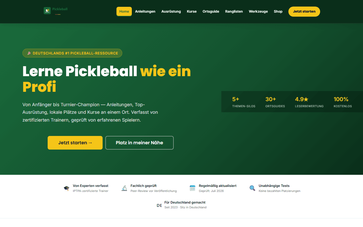 Pickleball Deutsch